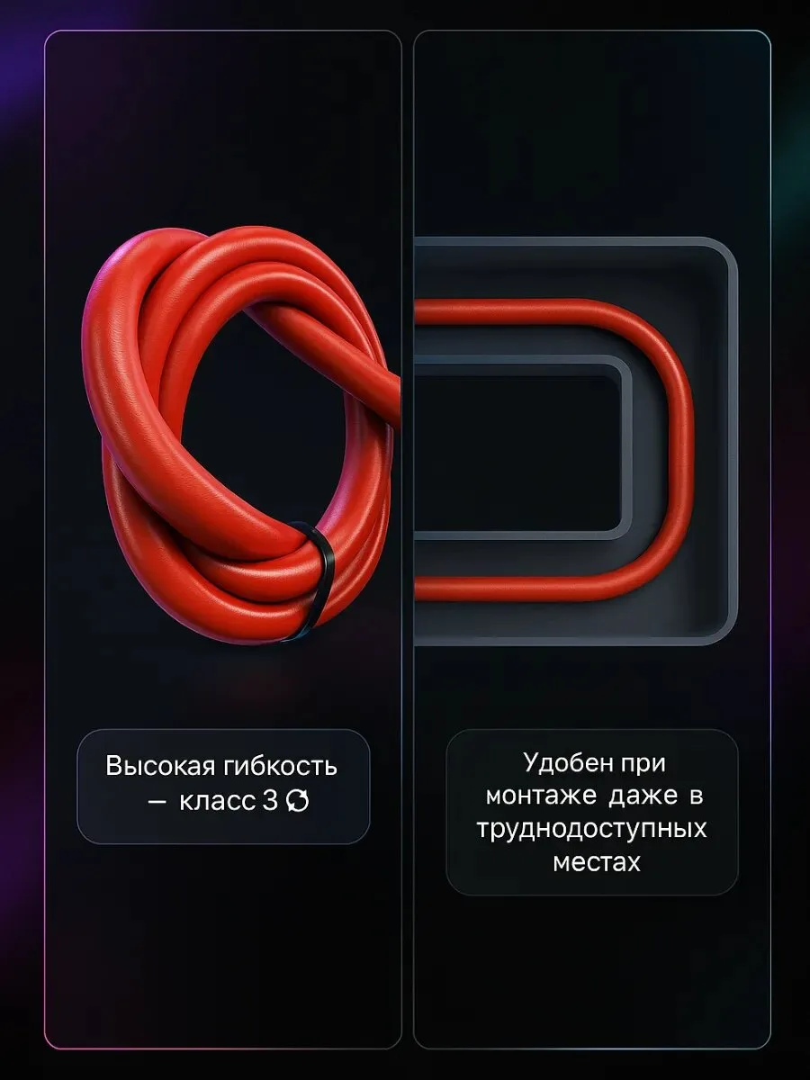 Провод ПГВА 2,5 мм² автомобильный, набор 7 цветов по 3 м, фото 4