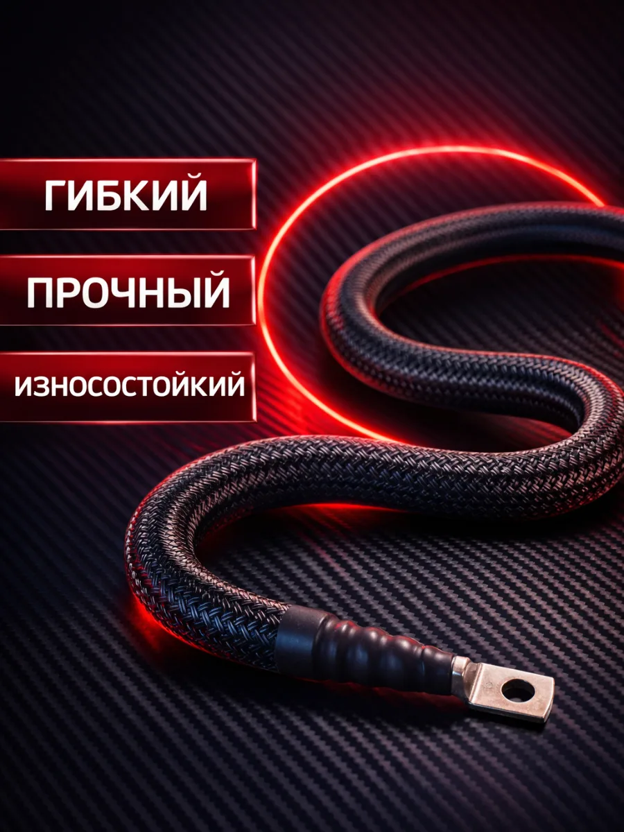 Комплект КГ 25 мм² (4 GA) для усилителя и сабвуфера, 5 м, чёрный, фото 5